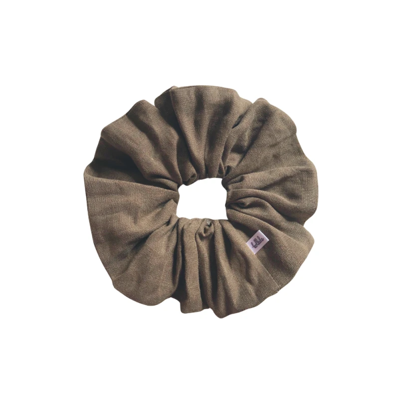 duża lniana gumka do włosów kollale / scrunchie / kolekcja basic